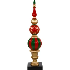 Commercial Size Ball Finial Christmas Decoration 48" - Gold and Red