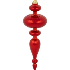 Commercial Size 2-Finish Christmas Finial Shatterproof Ornaments - Red -12