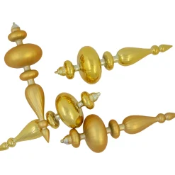 Commercial Size 2-Finish Christmas Finial Shatterproof Ornaments - Gold -12