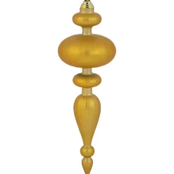 Commercial Size 2-Finish Christmas Finial Shatterproof Ornaments - Gold -12