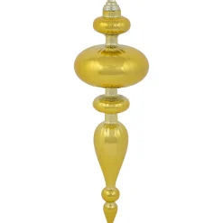 Commercial Size 2-Finish Christmas Finial Shatterproof Ornaments - Gold -12