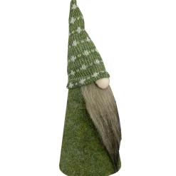 Cone Gnome Christmas Figure - 9" - Green and White