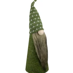 Cone Gnome Christmas Figure - 14" - Green and White