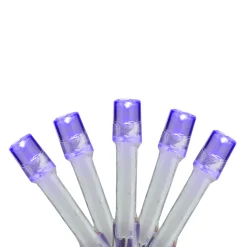 15-Count Battery Operated Purple LED Micro Christmas Lights - 4.8 ft Purple Wire