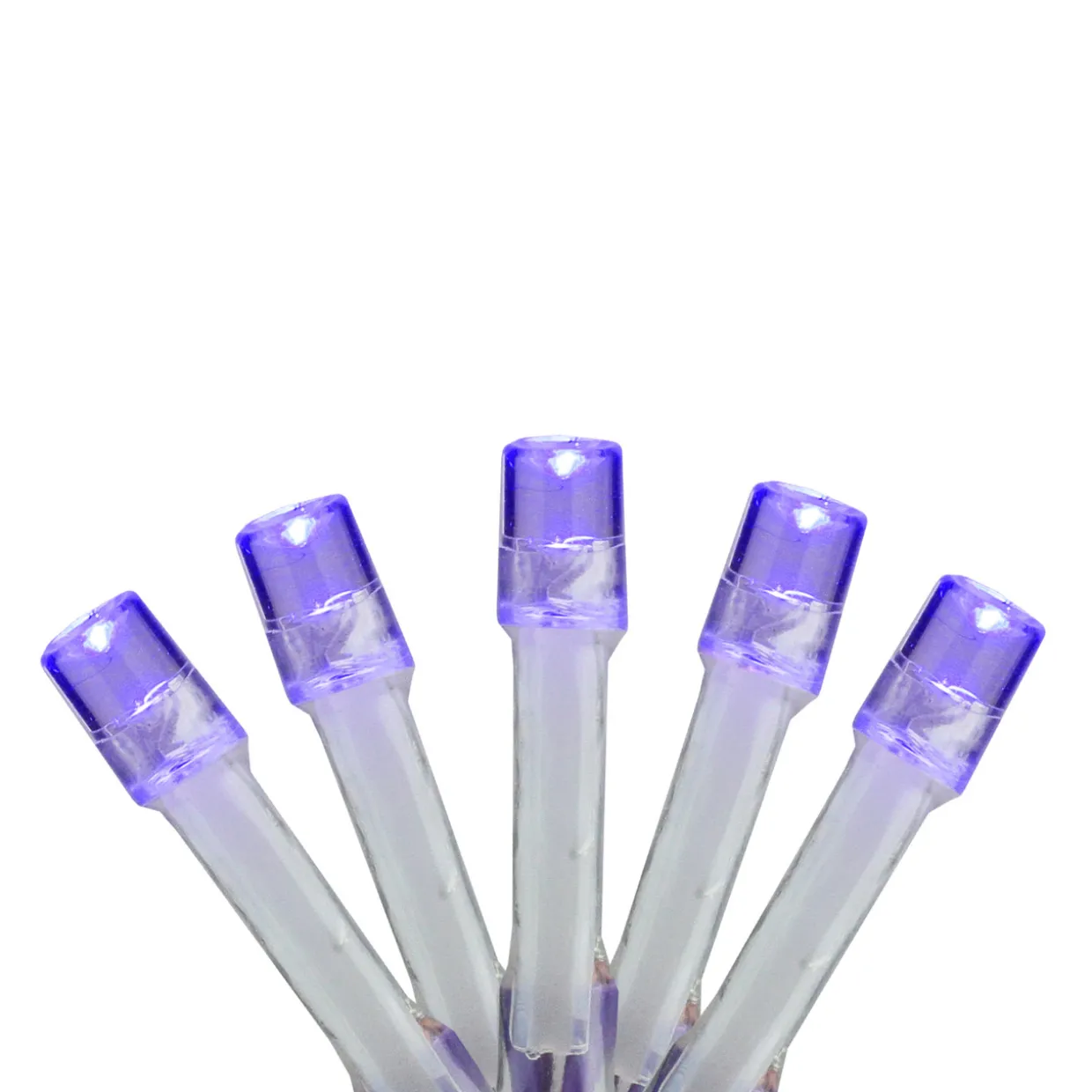 15-Count Battery Operated Purple LED Micro Christmas Lights - 4.8 ft Purple Wire