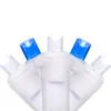 50-Count Blue and White LED Wide Angle Christmas Lights - 16.25 ft White Wire