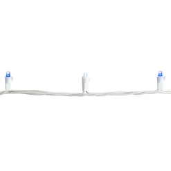 50-Count Blue and White LED Wide Angle Christmas Lights - 16.25 ft White Wire