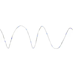 50-Count Blue LED Micro Fairy Christmas Lights - 16ft, Copper Wire