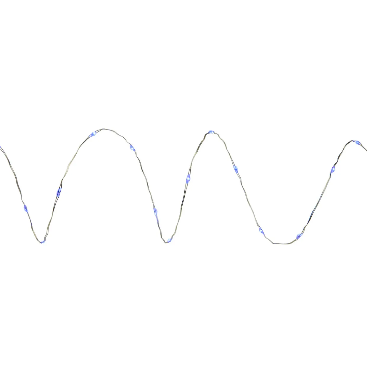 50-Count Blue LED Micro Fairy Christmas Lights - 16ft, Copper Wire