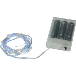 50-Count Blue LED Micro Fairy Christmas Lights - 16ft, Copper Wire