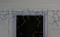 150-Count Blue Mini Icicle Christmas Light Set - 8.75ft, White Wire