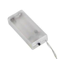 10-Count B/O Warm White LED Pom Pom Garland Christmas Lights - 3' Clear Wire