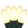 25-Count Clear and White Opaque C9 Christmas Light Set, 24ft Green Wire