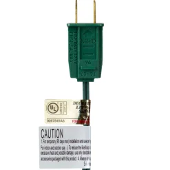 25-Count Clear C7 Mini Christmas Light Set, 24ft Green Wire