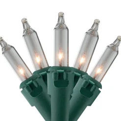 450-Count Clear Mini Christmas Light Set - 92' Green Wire