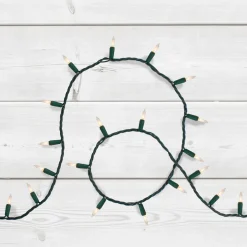 300-Count Clear Mini Christmas Lights - 60' Green Wire