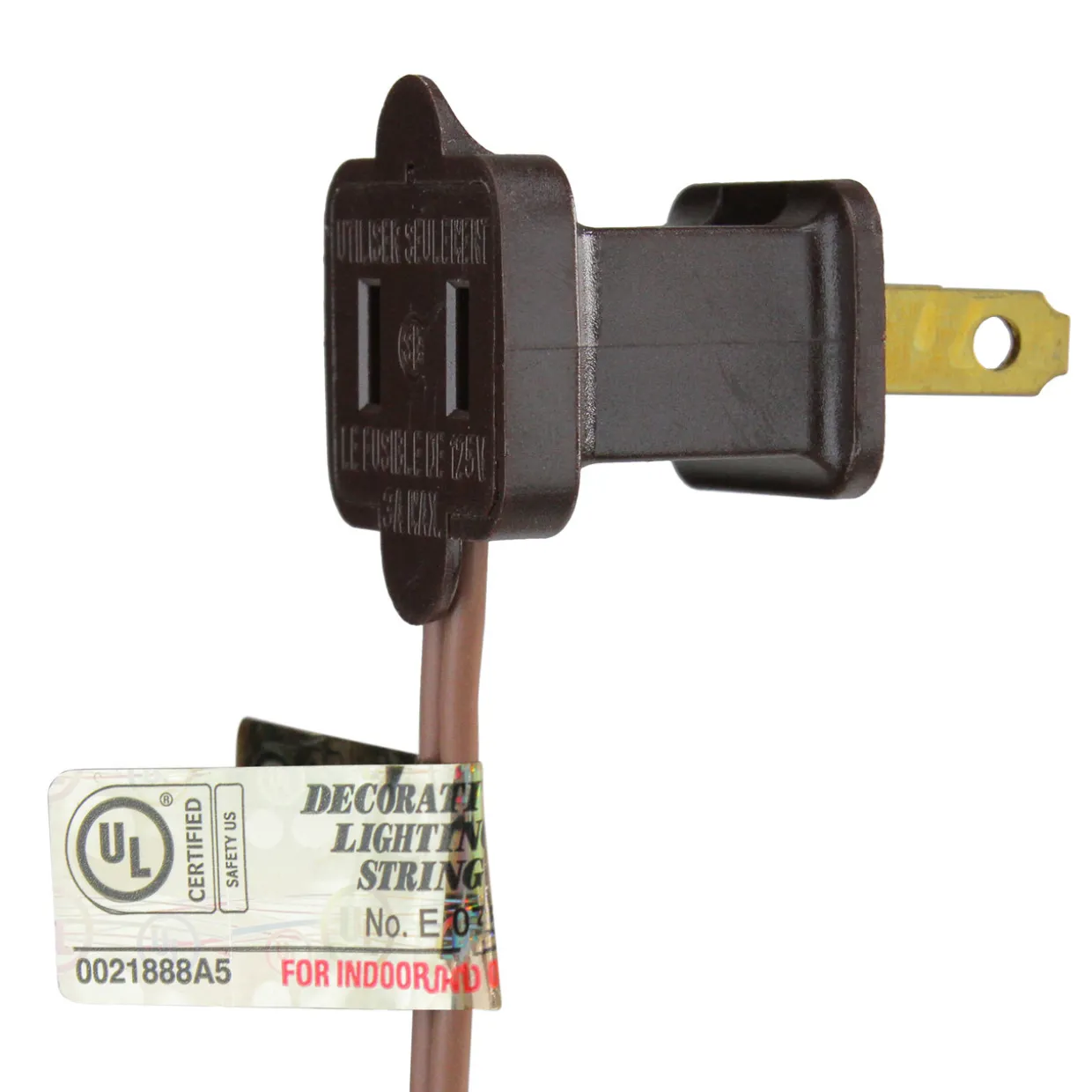 20-Count Clear Mini Christmas Light Set, 4ft Brown Wire