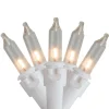 300-Count Clear Mini Christmas Light Set, 61ft White Wire