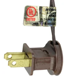 300-Count Clear Mini Christmas Light Set, 149.6ft Brown Wire