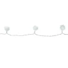 40-Count Cool White Iridescent Snowball LED Christmas Lights - 19.2 ft White Wire