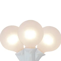 10-Count Frosted White G40 Globe Christmas Light Set - 9ft White Wire