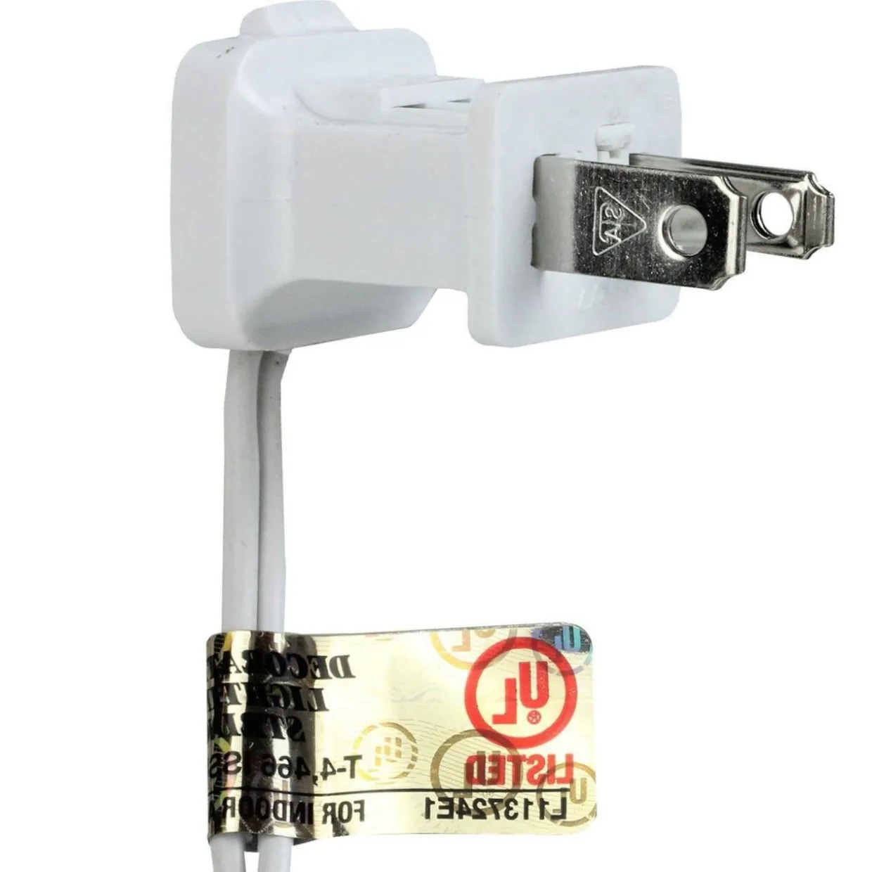 3-Count Gold Ribbed Ball Ornaments Christmas Light Set 1.5ft White Wire