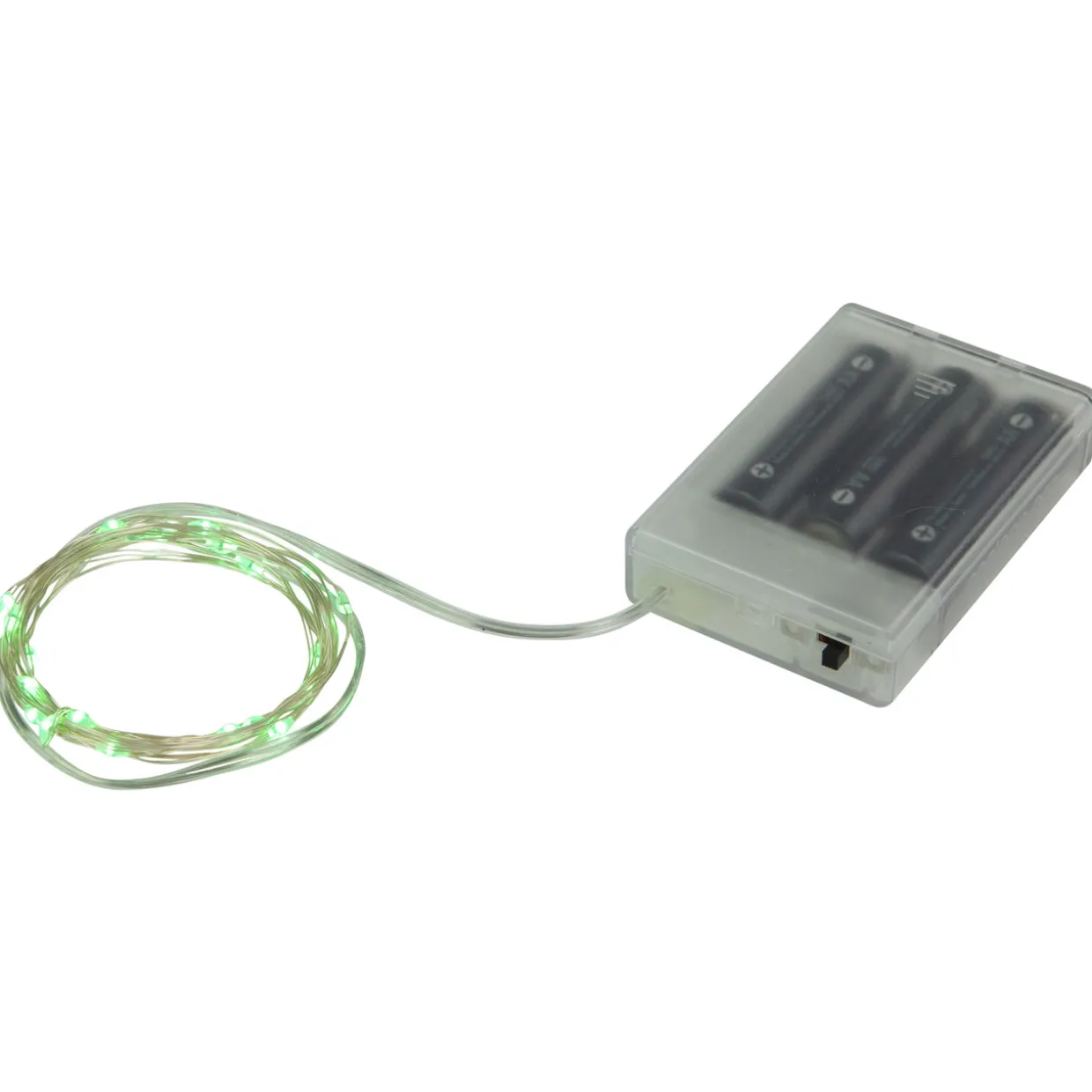 20-Count Green LED Micro Fairy Christmas Lights - 6ft, Copper Wire