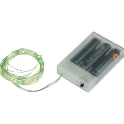 50-Count Green LED Micro Fairy Christmas Lights - 16ft, Copper Wire