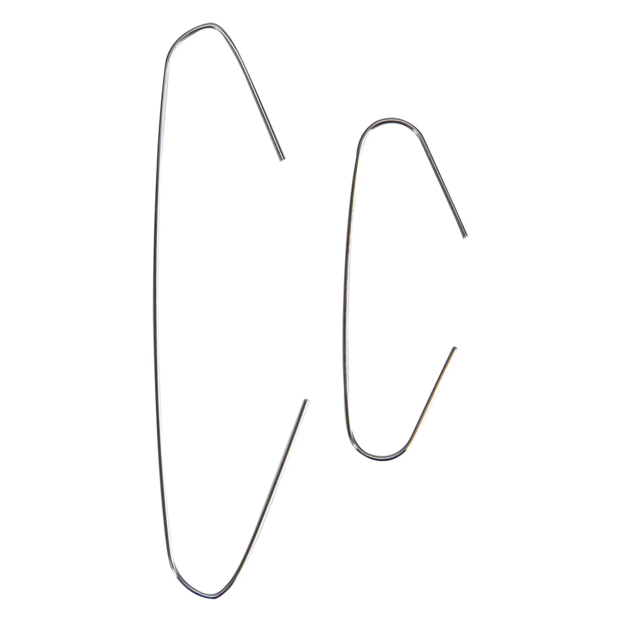 200-Count Holiday Decoration and Gift Collections Silver Ornament Hooks 2.5"