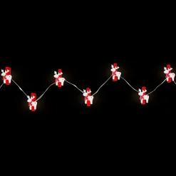 10-Count LED Mini Reindeer Christmas Fairy Lights, 5.25ft, Copper Wire