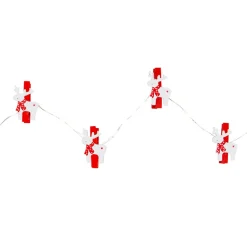 10-Count LED Mini Reindeer Christmas Fairy Lights, 5.25ft, Copper Wire