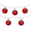 10-Count LED Red Christmas Bells Fairy Lights, 5.5ft, Copper Wire
