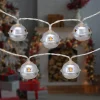 10-Count LED Silver Christmas Bells Fairy Lights, 5.5ft, Copper Wire