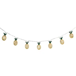 10-Count LED Warm White Gold Pineapple String Lights - 3' Clear Wire