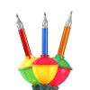 7-Count Multi Color Retro Christmas Bubble Light Set, 6ft Green Wire