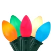 25-Count Multi-Color Incandescent C7 Christmas Light Set, 24ft Green Wire