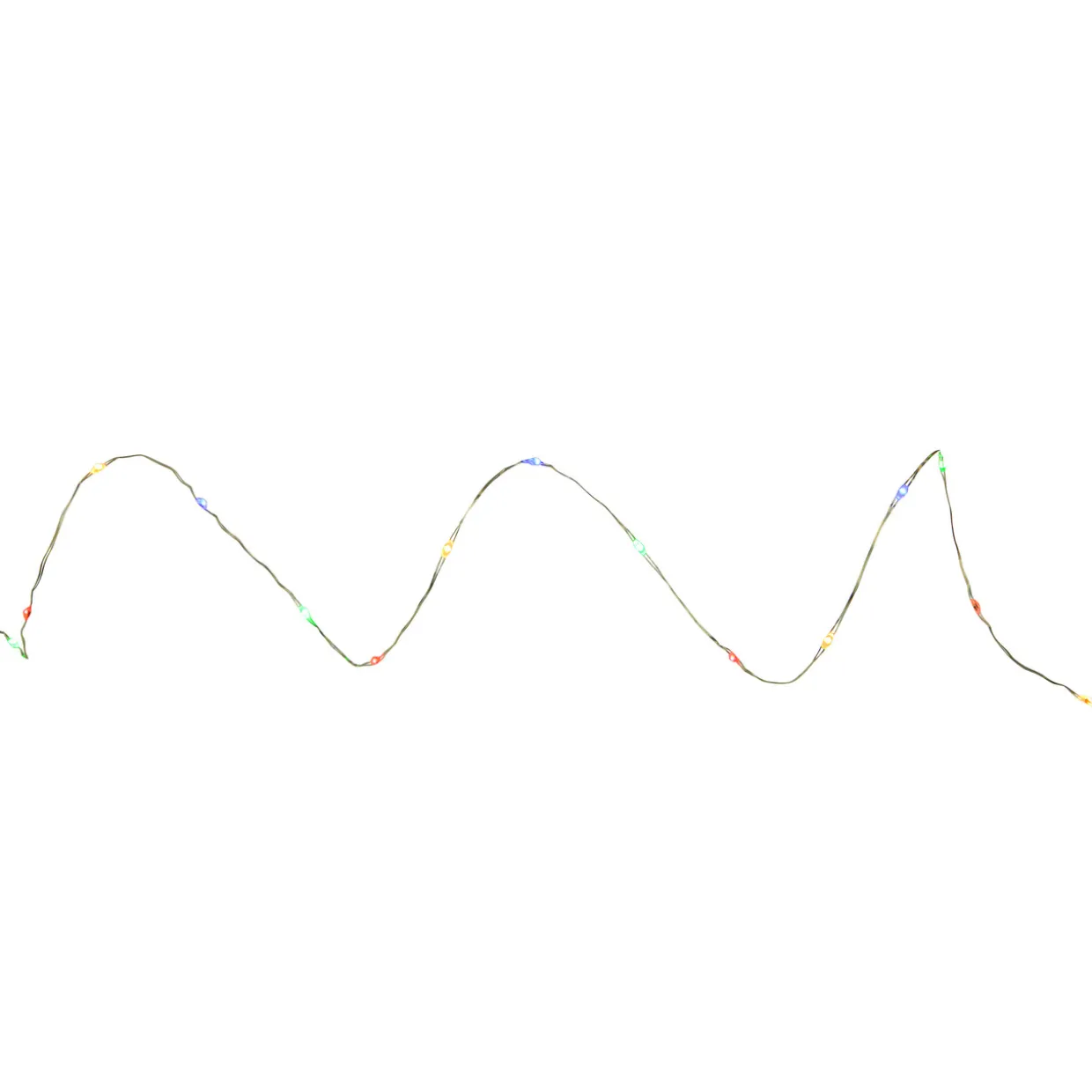 20-Count Multi-color LED Micro Fairy Christmas Lights - 6ft, Copper Wire