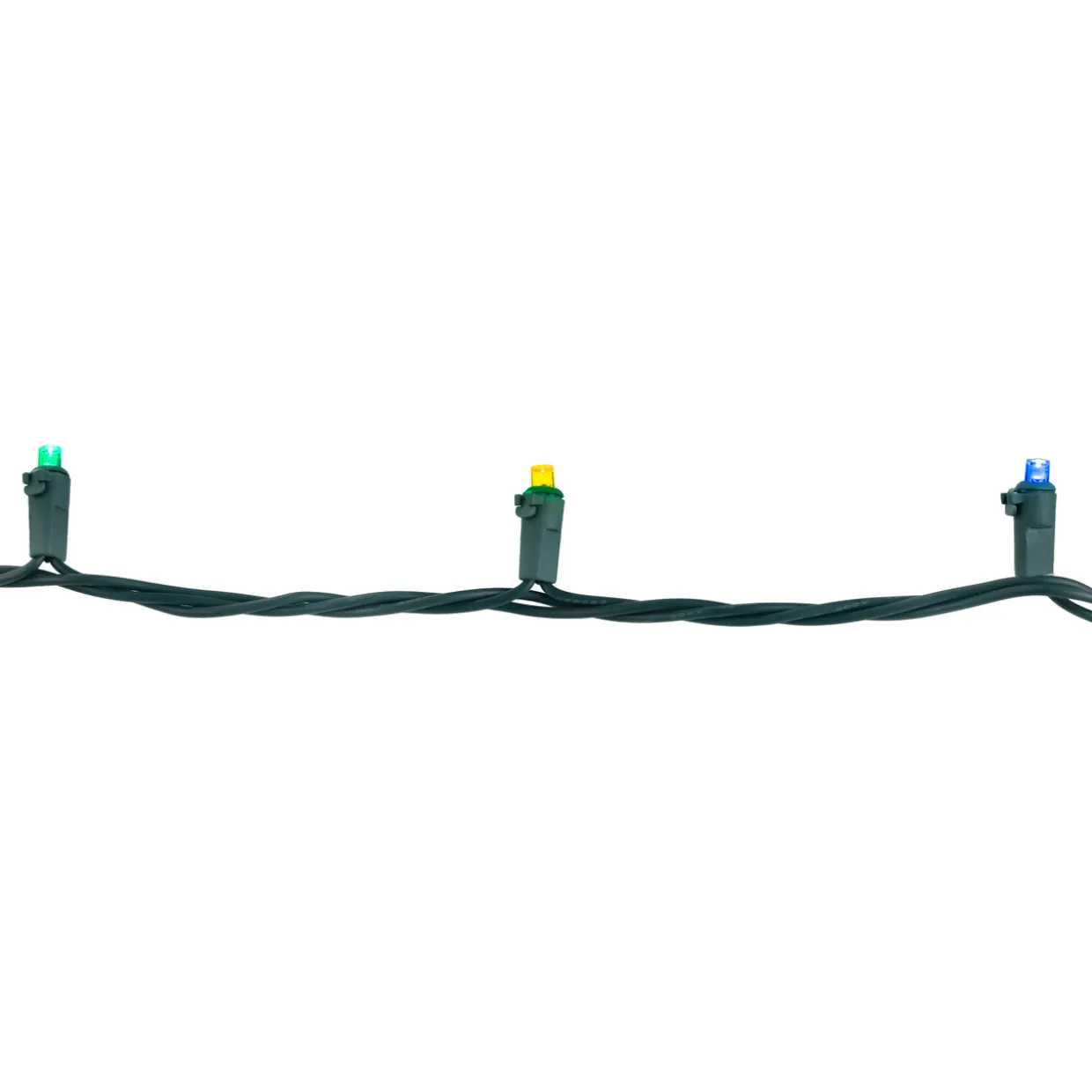 100-Count Multi-Color LED Wide Angle Christmas Lights, 33 ft Green Wire