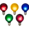 10-Count Multi-Color Satin G50 Globe Christmas Replacement Bulbs