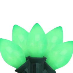 25-Count Opaque Green C7 Christmas Light Set - 24ft Green Wire