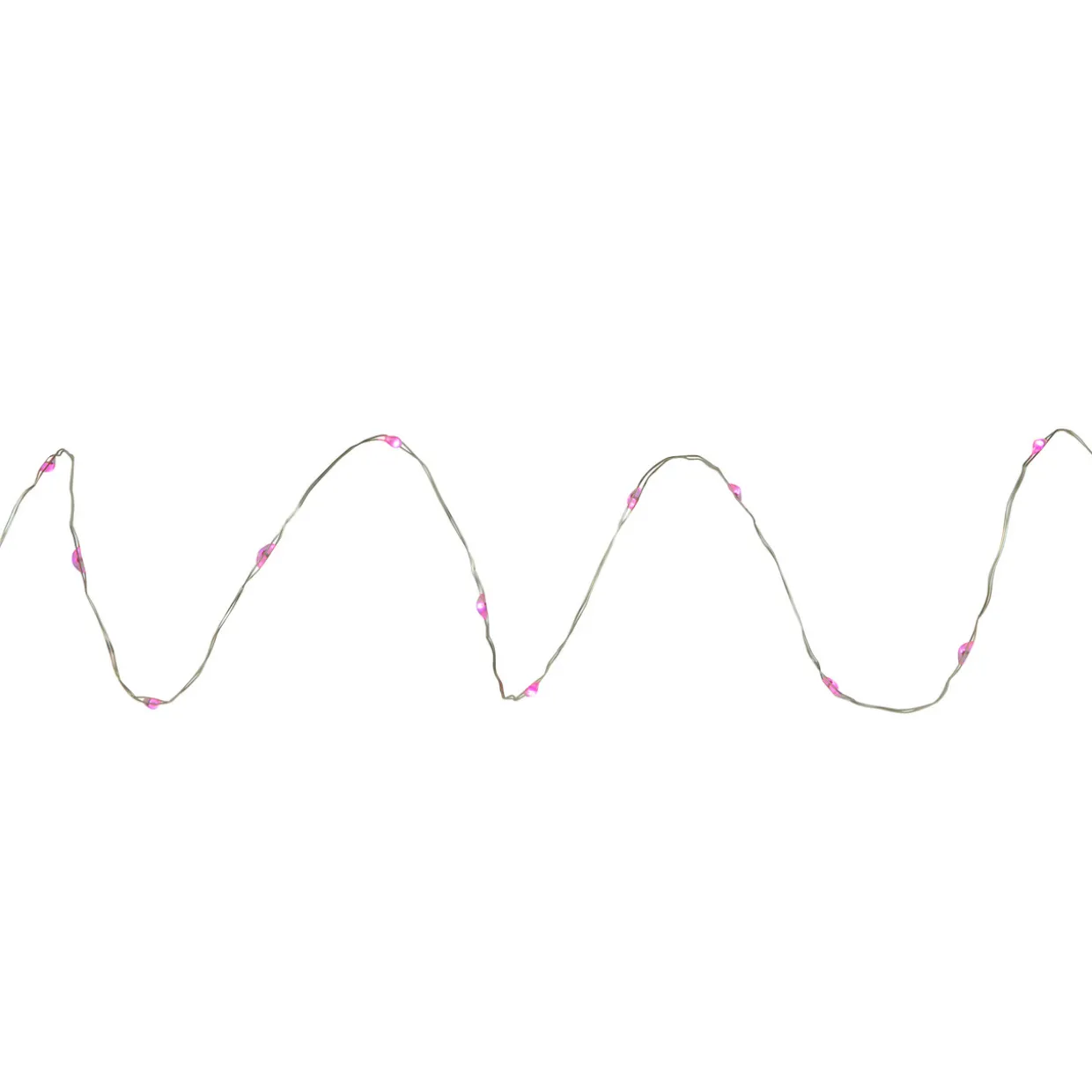 50-Count Pink LED Micro Fairy Christmas Lights - 16ft, Copper Wire