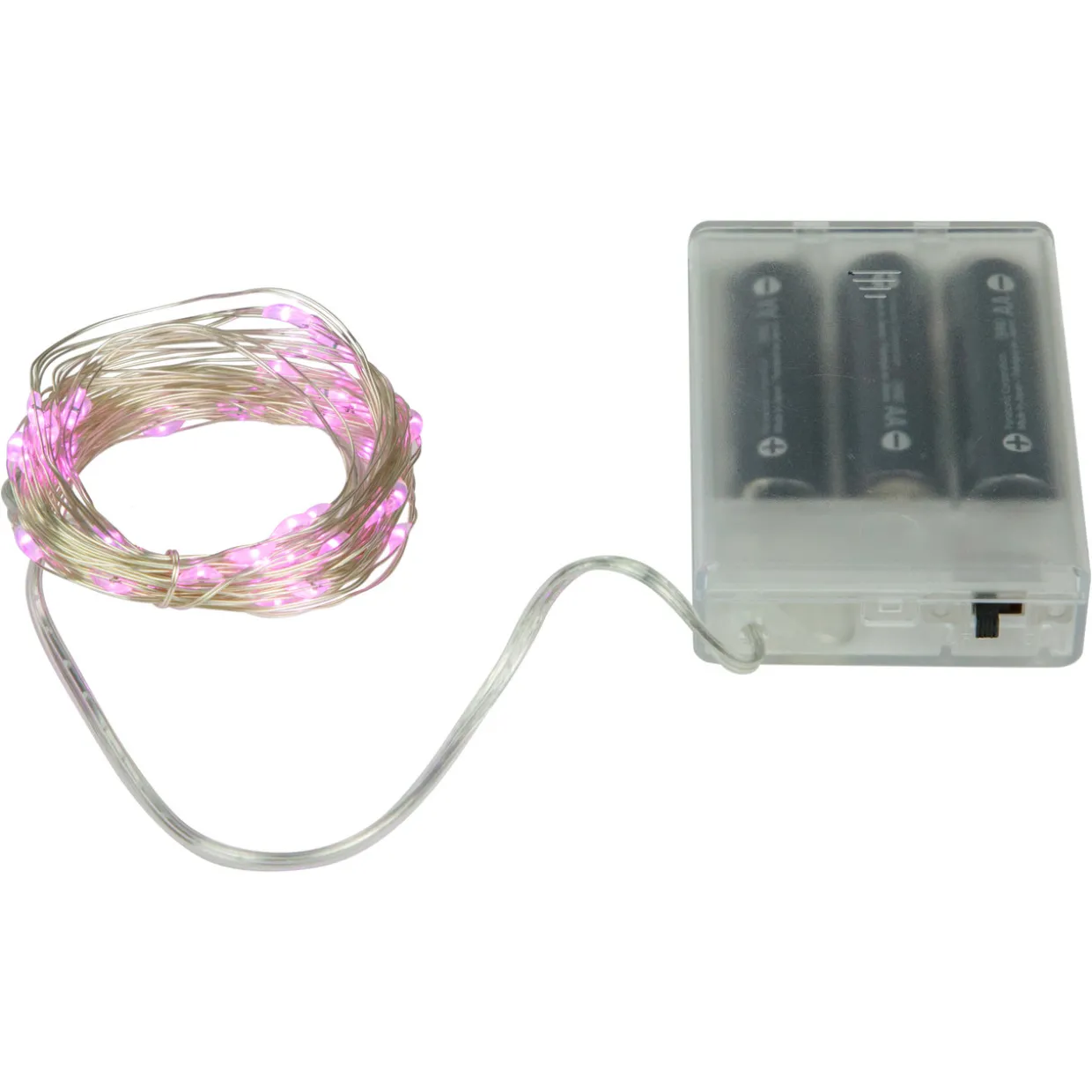 50-Count Pink LED Micro Fairy Christmas Lights - 16ft, Copper Wire