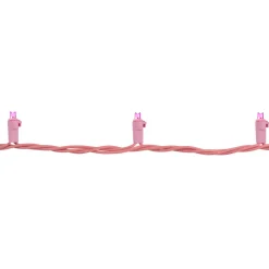 100-Count Pink LED Wide Angle Christmas Lights, 33ft Pink Wire