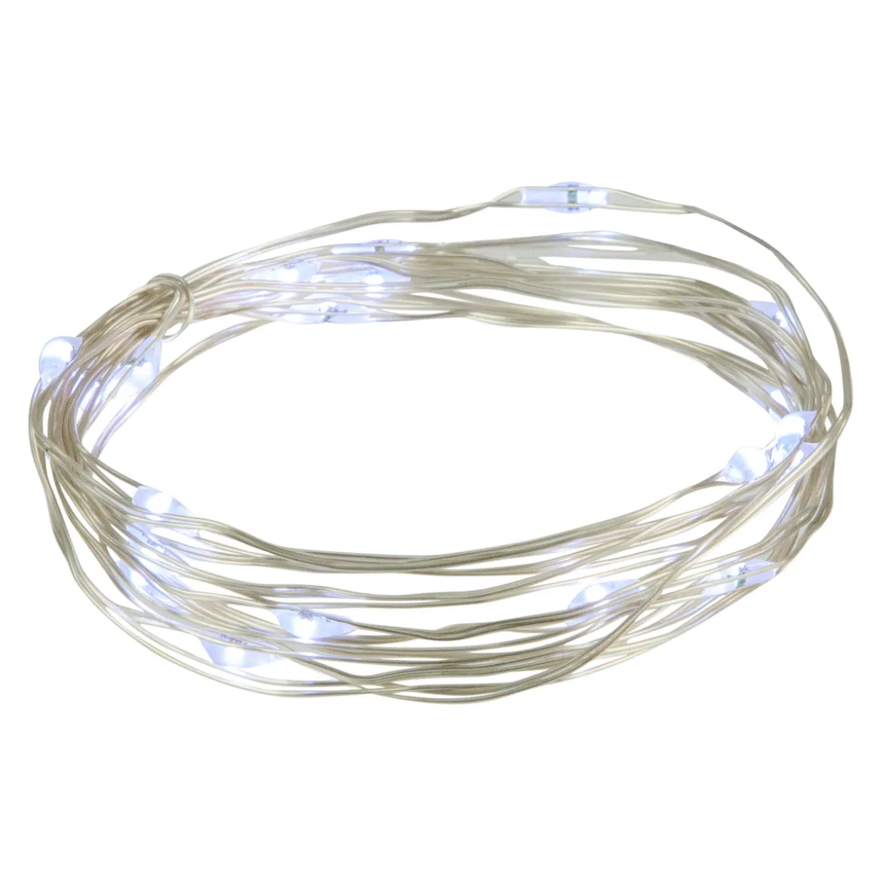 20-Count Pure White LED Micro Fairy Christmas Lights - 6ft, Copper Wire