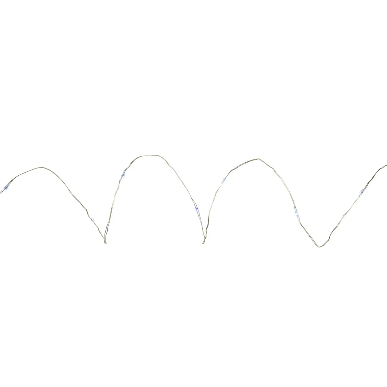 20-Count Pure White LED Micro Fairy Christmas Lights - 6ft, Copper Wire