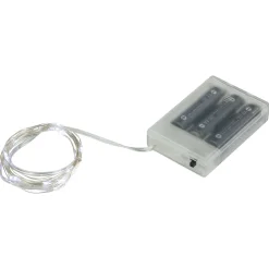 20-Count Pure White LED Micro Fairy Christmas Lights - 6ft, Copper Wire