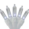 35-Count Pure White LED Mini Christmas Light Set - 11.25ft White Wire
