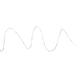 20-Count Purple LED Micro Fairy Christmas Lights - 6ft, Copper Wire