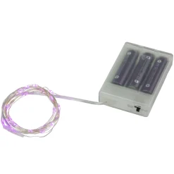 20-Count Purple LED Micro Fairy Christmas Lights - 6ft, Copper Wire
