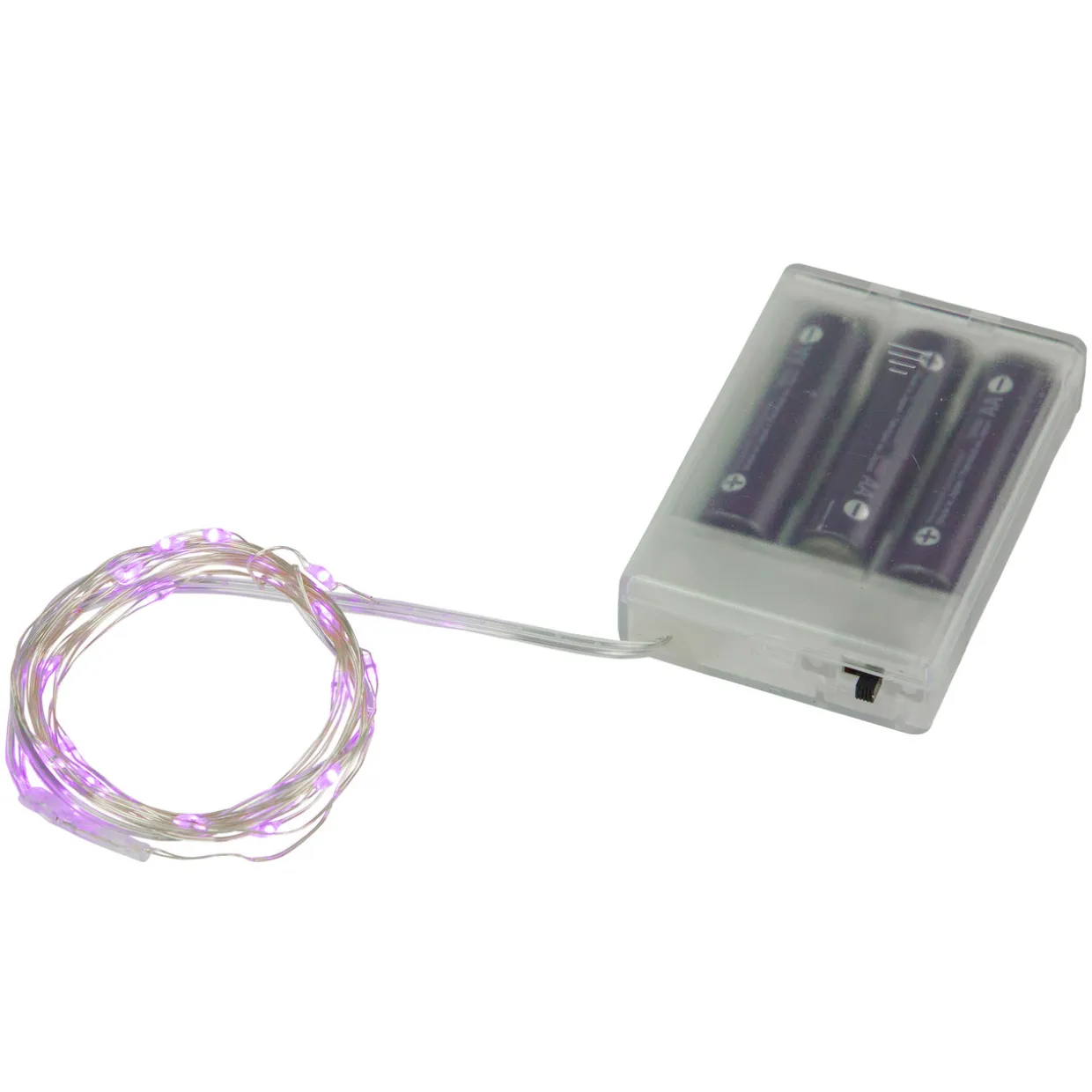 20-Count Purple LED Micro Fairy Christmas Lights - 6ft, Copper Wire